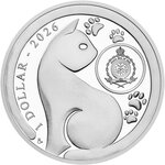 Monnaie SIBERIAN Cat Breeds 1 Oz Argent 1$ Niue 2026 (PRÉCOMMANDE)
