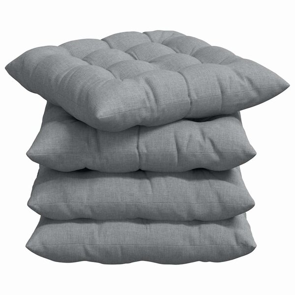 vidaXL Coussins de siège 2 Pièces Gris clair 40 x 40 x 6 cm tissu