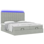 VidaXL Cadre de lit ottoman et matelas gris clair 160x200cm velours