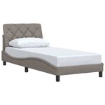 vidaXL Cadre de lit sans matelas taupe 90x190 cm tissu
