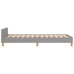 vidaXL Cadre de lit sans matelas gris clair 90x190 cm tissu