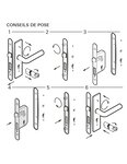 THIRARD - Garniture serrure encastrable à cylindre Monomax + ensemble poignées Thalia  axe 40mm  bouts ronds  3 clés