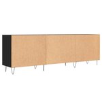 vidaXL Meuble TV noir 150x30x50 cm bois d'ingénierie