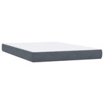 vidaXL Sommier à lattes de lit et matelas et LED gris foncé 160x210cm velours