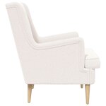 vidaXL Fauteuil Crème Bouclé