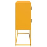 vidaXL Buffet jaune moutarde 100 5x39x107 cm acier laminé à froid