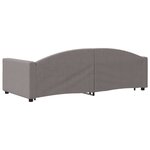 vidaXL Lit de jour avec gigogne sans matelas taupe 90x200 cm
