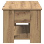 vidaXL Table basse chêne artisanal 79x49x41 cm bois d'ingénierie