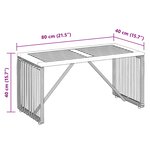 vidaXL Table de jardin Gris et marron 80 x 40 x 40 cm polyrotin