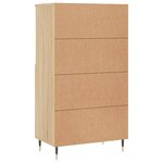 vidaXL Buffet haut Chêne sonoma 60x36x110 cm Bois d'ingénierie