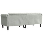 vidaXL Canapé à 3 places gris clair velours