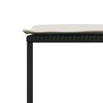 vidaXL Ensemble à manger de jardin 9Pièces coussins noir résine tressée