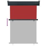 vidaXL Auvent latéral de balcon 125x250 cm Rouge