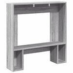 VidaXL Cadre de cheminée sonoma gris 81x18x82 cm bois d'ingénierie