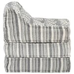 vidaXL Pouf modulaire Gris rayé Tissu