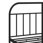 vidaXL Cadre de lit métal sans matelas avec pied de lit noir 150x200cm