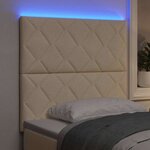vidaXL Tête de lit LED Crème 100 cm tissu