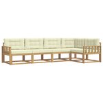 vidaXL Ensemble de canapés d'extérieur 4 Pièces Blanc et crème Polyester