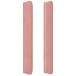 vidaXL Tête de lit avec oreilles Rose 163x16x118/128 cm Velours