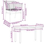 vidaXL Ensemble à manger jardin 5Pièces marron poly rotin verre