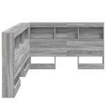 vidaXL Tête de lit de rangement Sonoma gris 120 cm Bois d'ingénierie