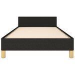 vidaXL Cadre de lit avec tête de lit Noir 90x200 cm Tissu