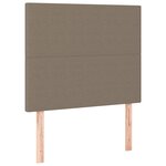 vidaXL Sommier à lattes de lit avec matelas Taupe 90x190 cm Tissu