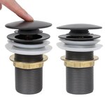 vidaXL Drain à poussoir sans débordement Gris 6 4x6 4x9 1 cm