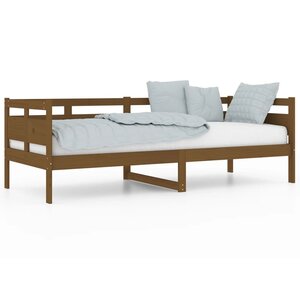 vidaXL Lit de jour sans matelas marron miel bois pin massif 80x200 cm