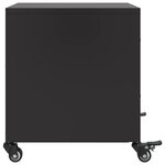 vidaXL Table de chevet noir 36x39x43 5 cm acier
