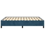 vidaXL Cadre de lit sans matelas bleu foncé 140x200 cm velours
