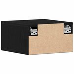 vidaXL Cabinet de chevet mural 2 Pièces Chêne noir 35 x 35 x 20 cm