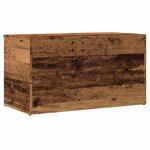 vidaXL Coffre de rangement vieux bois 84x42x46 cm bois d'ingénierie