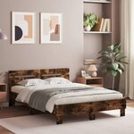 vidaXL Cadre de lit sans matelas chêne fumé 120x190 cm
