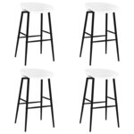 vidaXL Ensemble de bar 5 Pièces Noir et blanc