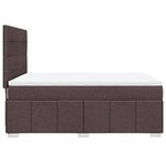 vidaXL Sommier à lattes de lit avec matelas Marron foncé 140x190 cm
