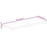 vidaXL Dessus de table 90x50x2 5 cm rectangulaire bois massif manguier
