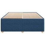 vidaXL Cadre de lit sans matelas bleu 140x190 cm tissu