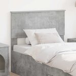 vidaXL Tête de lit Gris béton 90 cm Bois d'ingénierie