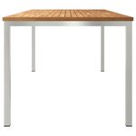 vidaXL Table à manger d'extérieur Marron Bois de teck solide
