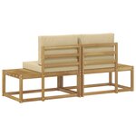 vidaXL Canapé d'extérieur en bout 2 Pièce Blanc Bois d'Acacia Massif