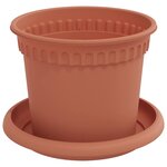 vidaXL Pots de plantes 6 Pièces Rouge brique Ø 12 5 x 10 cm Plastique