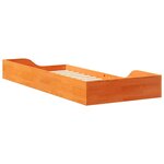 vidaXL Cadre de lit Brun cire 90 x 210 cm Pin massif