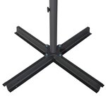 vidaXL Parasol de jardin avec mât en aluminium 600 cm noir