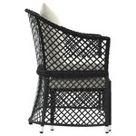 Salon de jardin meuble d'extérieur ensemble de mobilier 2 pièces avec coussins noir résine tressée 02_0015898