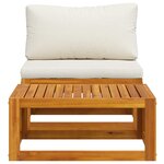 vidaXL Salon de jardin 2 Pièces avec coussin Bois d'acacia solide