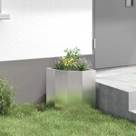 vidaXL Jardinière d'Angle Argent 30 x 30 x 35 cm Acier inoxydable
