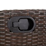 vidaXL Ensemble à manger de jardin et coussins 7 Pièces marron rotin
