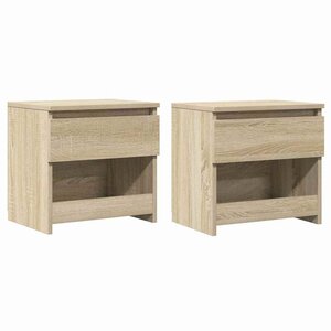 vidaXL Tables de chevet 2 Pièces Chêne sonoma 40x30x39 cm Aggloméré