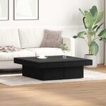 vidaXL Table basse Chêne noir 90 x 90 x 28 cm Bois d'ingénierie
